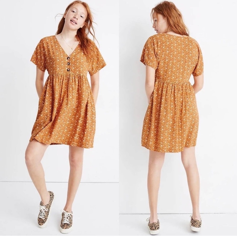 Madewell babydoll Americana floral dress